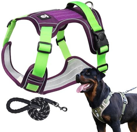 Hundegeschirr mit Griff, Hundegeschirr | Atmungsaktives, zugfreies Haustiergeschirr, verstellbares Hundegeschirr - Hunde-Brustgeschirr, Hunde-Zuggeschirr mit Seil zum Spazierengehen, Joggen, Wandern