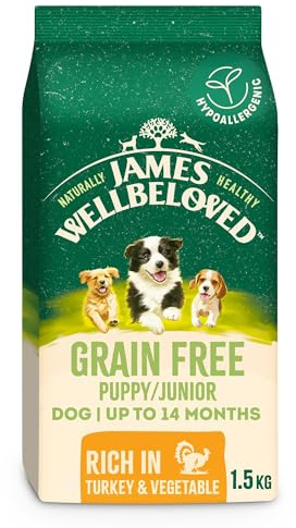 James Wellbeloved Dog Puppy Hypoallergenic Dry Food Grain Free Turkey 1.5 kg