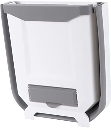WEKAMOS 1 St Hängande Fällbar Soptunna för Kök Väggmonterad Avfallshållare för Badrum Utrymmesbesparande Design