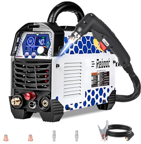 Reboot Taglierina al plasma a bassa frequenza 40 A, 230 V, IGBT | Spessore massimo di taglio 25 mm, bruciatore 2T/4T per acciaio inossidabile, alluminio, rame, modello RBC4000LF