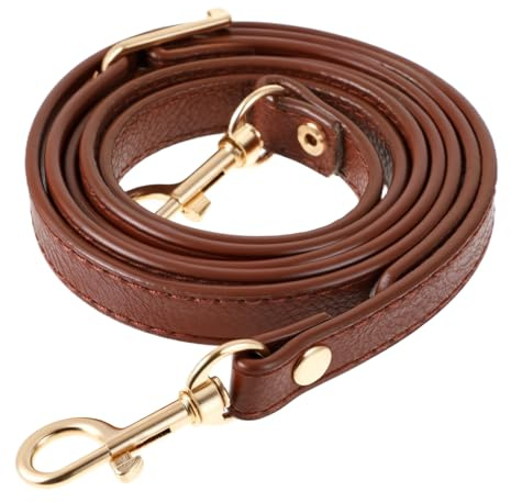 Correa de piel marrón 105-120 cm para bolsos, color marrón | Correa de hombro de cuero de repuesto ajustable con hebilla correa para el hombro para bolso de mano