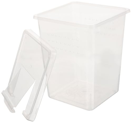 SHINEOFI Plastic Reptile Terrarium with Breathable Hole and Surface Gloss, Small Feed Bin for Reptile Insect Incubator Suitable for Small Animals Showing and Pet Enthusiasts
