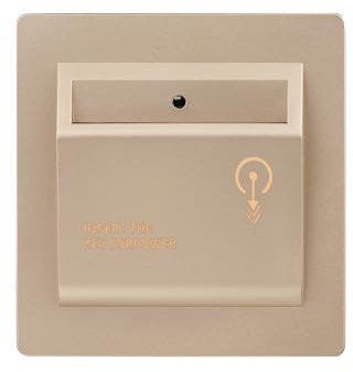 PUSOKEI High-Power 40A Hotellnyckelkort Strömbrytare |Energisparande Gästrum Sätt i Kortkontroll med Fördröjd Avstängning (Guld)