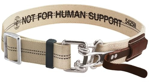 Klein Tools 5425M Tool Belt, Cotton/Polyester Work Belt, Quick-Release Buckle for Ironworker, Construction, Framer, Carpenter, Electrician, M