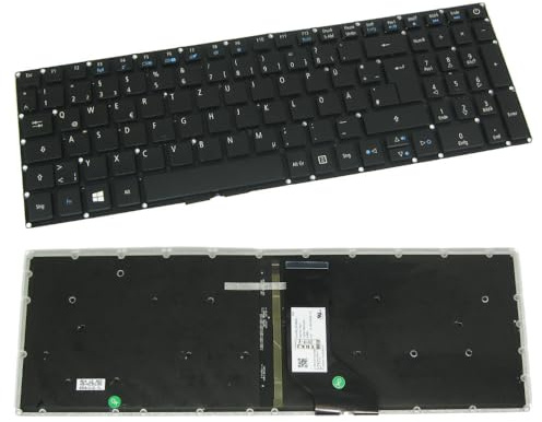 Trade-Shop Original QWERTZ Deutsch Tastatur mit Hintergrundbeleuchtung für Acer Aspire 5 Serie A515-41G A515-51 A515-51G A517 A517-51 (Deutsches Tastaturlayout)