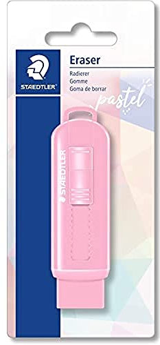 STAEDTLER Radierer in schönen Pastell-Farben, mit praktischer Kunststoffhülse, farbig sortiert, 525 PSBKPA