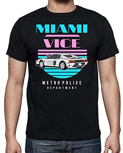 the Fan Tee Camiseta de Hombre Coche Divertida Retro 80 Miami Vice 027