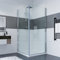 IMPTS Duschkabine Pendeltüren 90x100 x 185cm Doppel Duschtür Eckdusche Duschabtrennung Dusche Glas, ohne Duschtasse & Ablauf