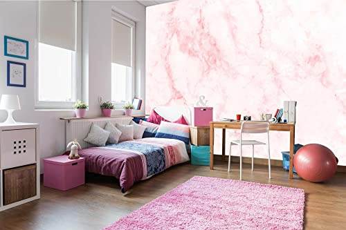 DIMEX LINE Non-Woven Photo Wallpaper Pink Marble Structure 375 x 250 cm - Non-Woven Wallpaper, wall Mural, wall Art - Wallpaper for Living Room, Bedroom, Office, Kitchen