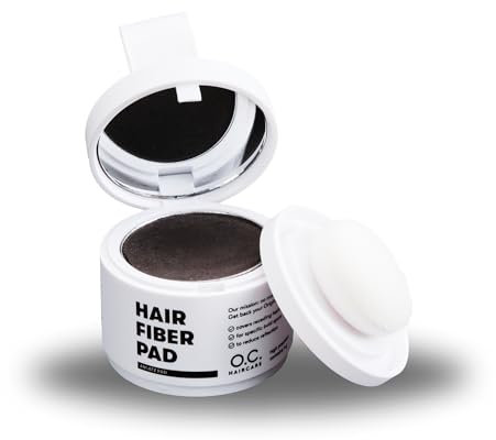 O.C. HAIRCARE Ansatzpuder zur Haarverdichtung für Frauen & Männer - für Geheimratsecken, Scheitel & Haaransatz - von führenden Salons empfohlen - 9 Farben - widerstandsfähiges Haarpuder (Dunkelbraun)