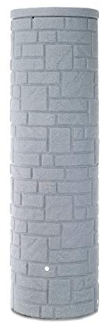 Arcado Récupérateur d'eau de pluie Gris 460 l Couleur granit en matériau résistant aux UV et aux intempéries Tonneau d'eau de pluie avec couvercle sécurisé pour les enfants