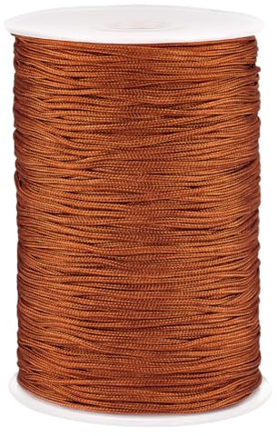 PH PandaHall 200 Yard Nylon Drehschnur 1.5mm Braune China Knotenschnur Geflochtene Schnur Erhöhte Schattenschnur Perlenschnur Jalousienschnur Geflochtene Schnur Zum Perlen Traumfänger Knoten