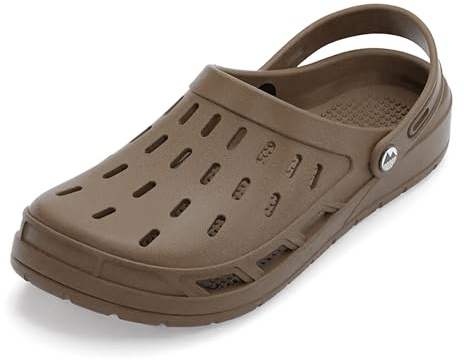 Lakeland Active Men's Coniston Ultra-Breathable Clogs for Summer Holidays and Everyday Use - Brown - 10 UK