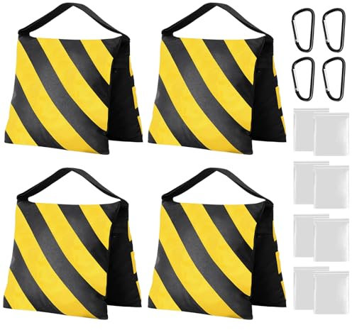 BORDEAG Sandsäcke für Fotografie, 4 Stück Sandbags Sandsack für Fotografie, Strapazierfähiger Sandsäcke, Fotografie Sandsack für Stative, Fotostudio, Video, Stativhalterungen