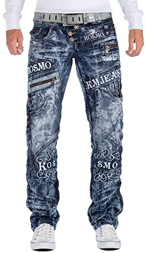 KOSMO LUPO Herren Jeans KM051_bans Blau W29/L32