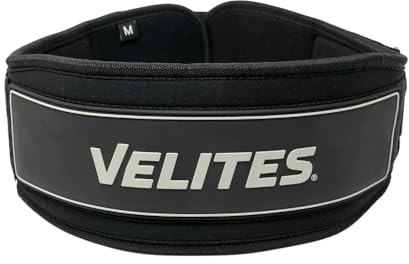 Velites Cintura lombare per sollevamento pesi I Cintura sollevamento pesi I Supporto e comfort I Per peso morto, squat, sollevamenti, esercizi con carichi massimi. (nero, X-S)