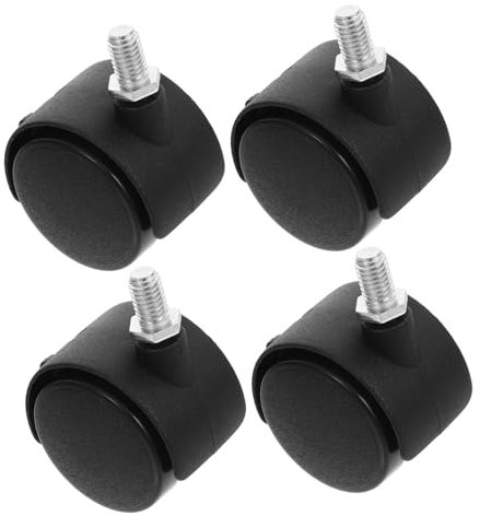 Veemoon 4pcs Swivel Castor Wheels Brakes for Chair Thread Office Chair Caster Wheelchair Casters Easy to Install