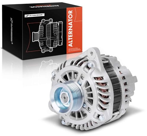 A-Premium Alternator Compatible with Infiniti QX50 2014-2017, Q60 2014-2015, G37 2010-2013, QX70, Q70, EX35, FX35, FX37, M37, Q70L & Nissan 370Z, 12V 130A 7-Groove Pulley Clockwise