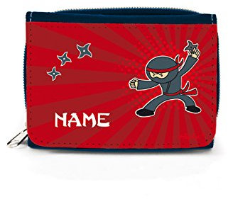 Striefchen® Kinder Geldbörse mit Ninja und dem eigenem Namen