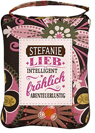 History & Heraldry Design Top Lady Tasche: Stefanie/Einkaufstasche, Strandtasche, Sporttasche, Blumenmuster/vielseitig, praktisch, personalisiert mit Name und Spruch