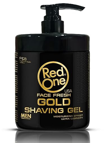 Gel à raser Redone Face Fresh Gold 1000ml | Gel à Raser Transparent Homme | Pas de mousse | Idéal Pour Les Contours | Effet hydratant | Ultra glissant | Laisse un parfum agréable