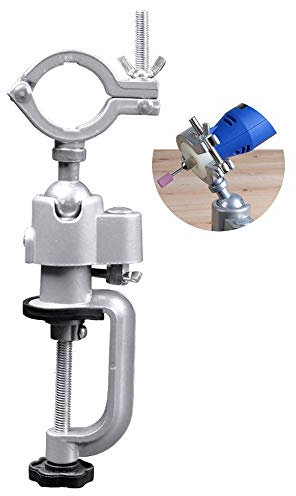 Taladro eléctrico soporte amoladora eléctrica, tornillo banco mesa, tornillo banco giratorio universal 360 °, trabajo DIY taladro eléctrico aleación aluminio multifuncional ajustable banco fijo