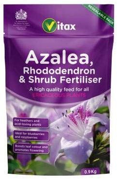 Vitax Azalea Rhododendron & Shrub Fertiliser Pouch (0.9kg) X 4