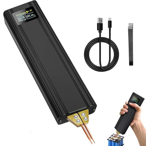 Afenau Akku Punktschweißgerät, Punktschweißgerät für Akkus mit Automatik & Manuelle Modi, 80 Einstellbaren Tragbarer Spot Welder, Hochtemperaturschutz, Akku Schweißgerät für Batterien DIY