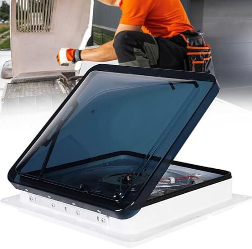 WEIMILOR Ventilatore da Tetto per Camper, botola per Ventilazione, Cappa di Scarico, botola per Tetto con Luce a LED, Ventola di Scarico, per Camper, Impermeabile, insonorizzato, Resistente,48V