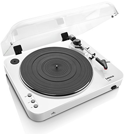 Lenco Plattenspieler L-85 mit USB Direct Encoding/Vorverstärker (USB-Eingang MMC Track Splitting Riemenantrieb halbautomatisch abnehmbare Staubschutzhaube) in 6 Farben erhältlich