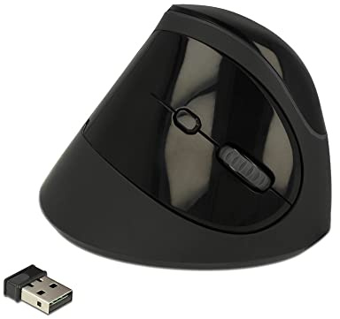 Delock 12599 Ergonomische USB Maus vertikal - kabellos, schwarz