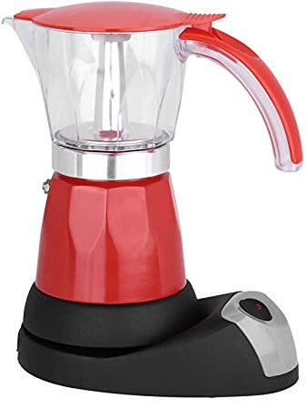 Machine à café expresso électrique Moka 6 tasses Cafetière électrique authentique Espresso italien rouge vert en option(1)