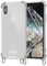 ella cases Handyhülle mit Ösen für iPhone X/XS Hülle transparent mit Ringen für Handykette in Silber einzeln ohne Kette modular mit Kordel, Schnur oder Gurt zum Umhängen