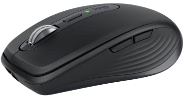 Logitech MX Anywhere 3S Compact Wireless Mouse, Fast Scrolling, 8K DPI Any-Surface Tracking, Quiet Clicks, Programmable Buttons, USB C, Bluetooth, Windows PC, Linux, Chrome, Mac - Graphite