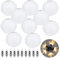 Funmo Lanterne Rotonde Bianche di Carta 10 Pezzo Bianco Lanterne di Carta Lanterne di Carta Rotonde Palla di Carta Lanterna con Luci a Bianco per decorazioni domestiche, feste e matrimoni