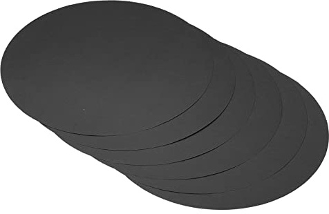 PATIKIL 7.9 Rotondo Cartone Carta, 20 pz Bianco Disco Cerchi Fette per Festa Decorazioni Fai da Te Artigianato Arti Disegno Pittura Scrittura, Nero