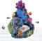 HIMBIU Aquarium Korallen Dekoration, Künstliche Riff Bunte Harz Korallenhöhle Dekor Für Marine Aquarium Fische Verstecken Unterwasser Ornament