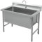 Atduglanix Fregadero de servicio de 1 compartimento de acero inoxidable Fregadero de cocina grande for interiores y exteriores for lavadero, sótano, garaje o tienda, estación de lavado (Size : 80x60x