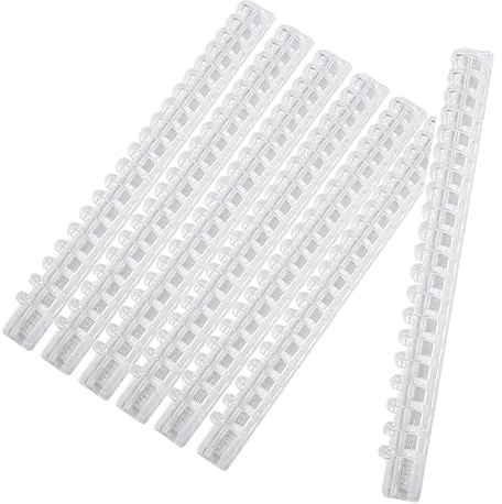 Leadigol A5 10 Pack Plastic Spiral Binding Coils,21cm 20 Hole Plastic Binding Combs,Clear Comb Binding Spines,Spiral Binding Coil, Loose Leaf Binder Binding Ring,File Organizer