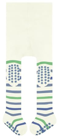 FALKE Unisex Baby Multi Stripe B Ti Cotton Grips On Sole 1 Pair Tights, White Off-White 2041, 1-6 months