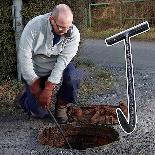 Ganchos de elevación, Gancho de acero afilado for levantar tapas de alcantarilla, tienda en casa, cocina, restaurante, herramienta de gancho for alcantarillado/cubierta de drenaje de tormentas/herrami