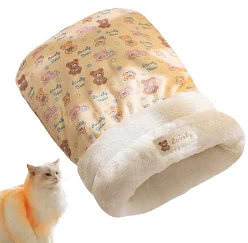 Cat Sleeping Bed - Cosy Cat Bed | Cuddly Pet Cave for Small Animals Kitten Puppy Resting Place Outdoor Home Travel