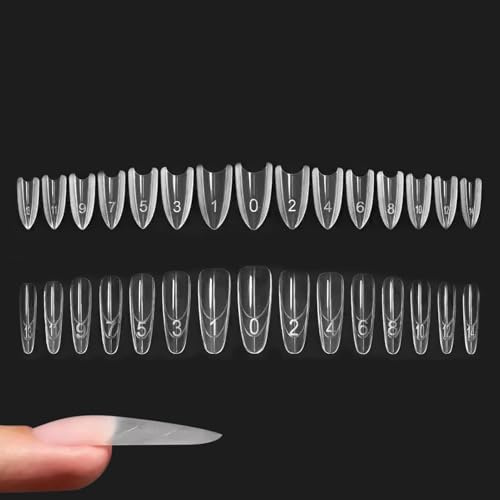 240 Pezzi Di Tip Per Unghie In Gel, Tip Per Extension Sandwich, Forme Per Unghie Francesi Per Gel,Per Donne Fidanzate Principianti Professionisti Salone