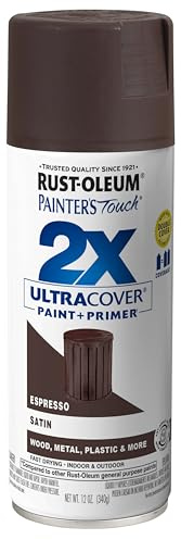Rust-Oleum 249081 Painter's Touch 2X Ultra Cover Spray Paint, 12 oz, Satin Espresso