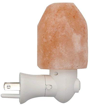 Eleoption Lampe cristal de sel de l'Himalaya Lampe de sel de sel rotatif Veilleuse LED 15 W bulb Éclairage mural naturel