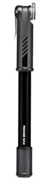 Topeak Roadie DAX Bike Pump – Long Slim Dual-Action Aluminum Mini Pump for Road Tires – 120 psi / 8 Bar High-Pressure Performance, Integrated Dust Cap, Thumb Lock Lever & Side Mount Bracket Included