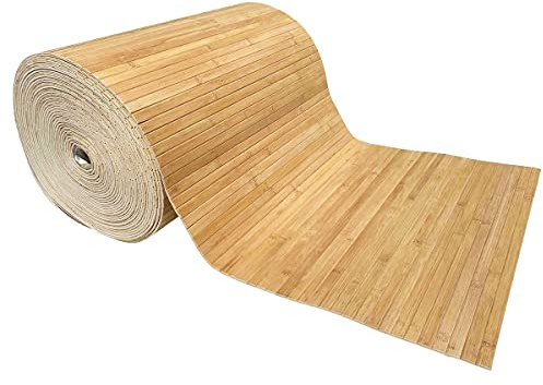 SaRani Tappeto Guida Passatoia Corsia Cucina Bambù Retro Antiscivolo Gomma Beige (150x50 cm)