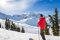 adrium Acryl-Bild 110 x 70 cm: Skifahrer, der vor Whistler-Berggipfel steht.(106279674)