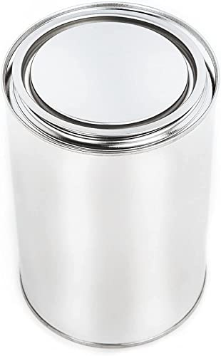 BenBow Lata de hojalata de 4x 1000 ml con tapa a presión - hermética, opaca, vacía, redonda - contenedor de almacenamiento