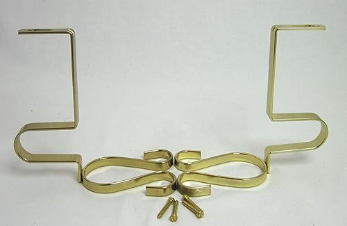 1 Paar Drapierhaken Zierhaken DOUBLE MAGIC messingfarben ca.15 cm